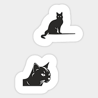 Two Cats Sticker